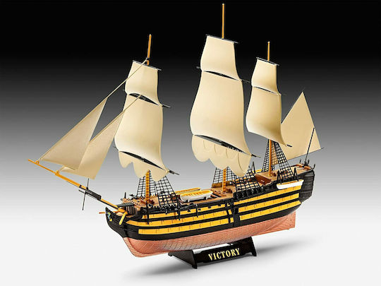 Revell HMS Victory Modeling Figure Ship 45 Pieces in Scale 1:450 with Glue and Paints 22.4x15.1x5cm.