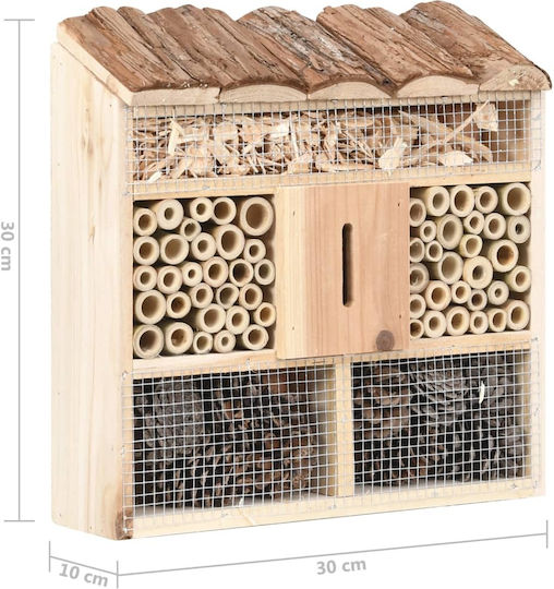 vidaXL Ξύλινη Φωλιά για Έντομα 47242 30x10x30εκ.