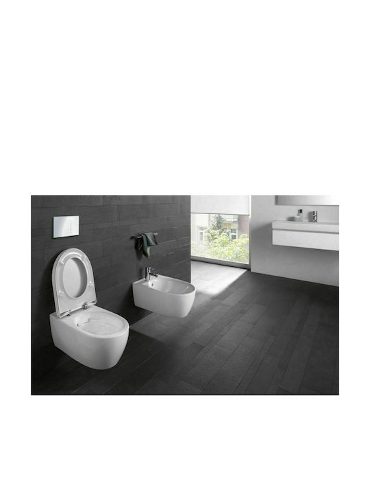 Geberit Icon Καπάκι Λεκάνης Soft Close Πλαστικό 45x35.5cm Λευκό