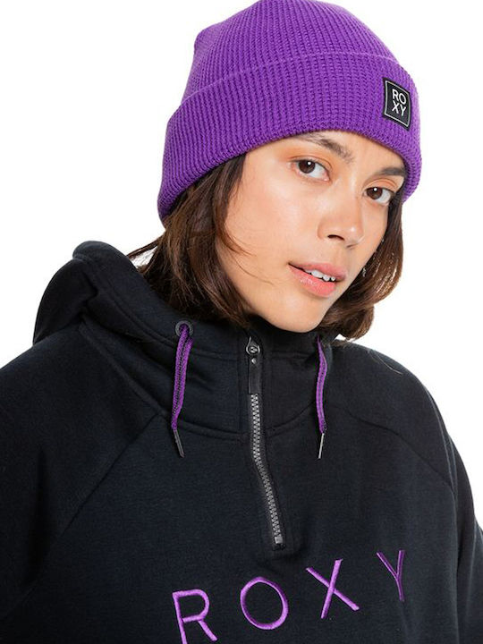 Beanie Γυναικείος Σκούφος Πλεκτός σε Μωβ χρώμα