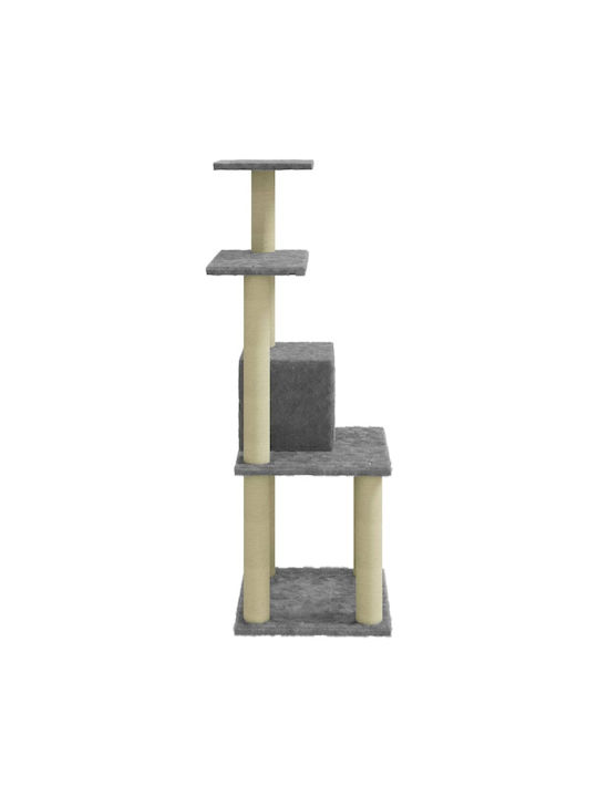 vidaXL Cat Scratching Post Cat Tree με Στύλους Ξυσίματος από Σιζάλ In Gray Colour 35x35x105 cm