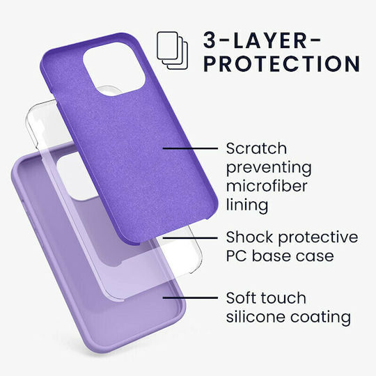 KWmobile Rubberized Back Cover Silicone Violet Purple (iPhone 13 Pro)