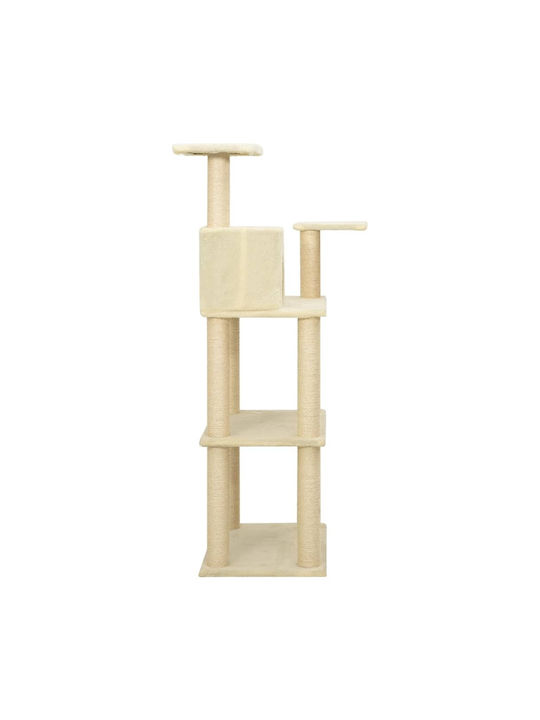 vidaXL Kratzbaum Katzenbäume Beige 5 Ebenen 66x41x119cm