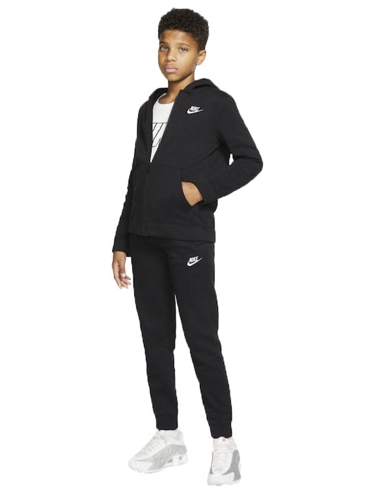 Kids Sweatpants Set Black 2pcs Sportswear