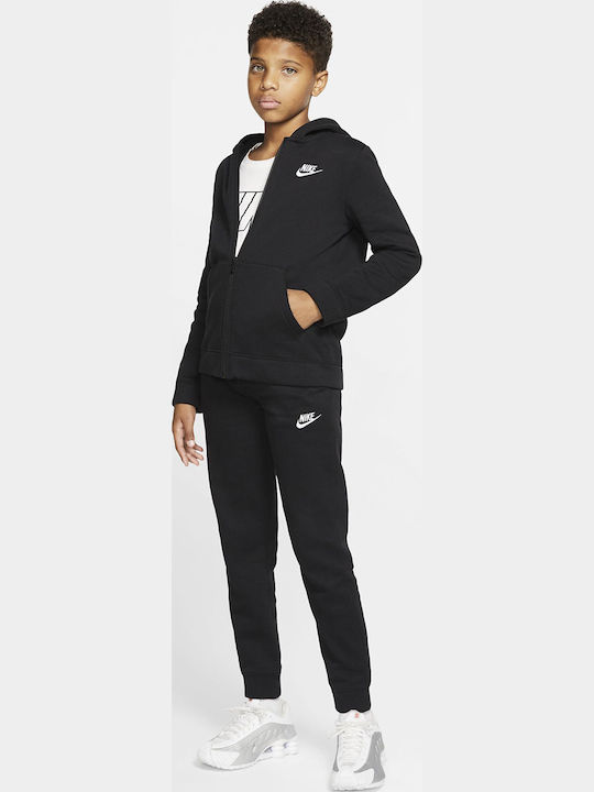 Kids Sweatpants Set Black 2pcs Sportswear