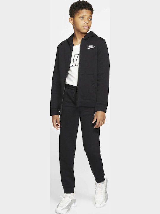 Kids Sweatpants Set Black 2pcs Sportswear