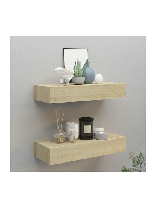Рафт Стенен Oak 2pcs 60x23.5x10см.