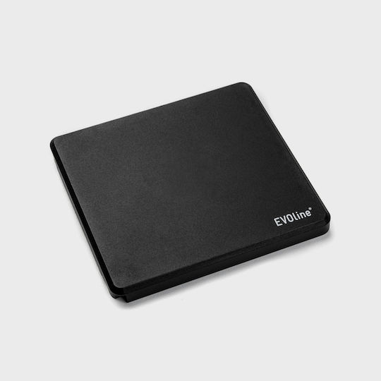 Emuca Square 80 Μονή Χωνευτή Πρίζα Ρεύματος με 1 Θύρα USB με Καπάκι Μαύρη