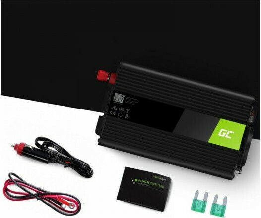 Green Cell Power Inverter für Autos Modifizierte Sinuswelle 600W zur Umwandlung von 24V DC in 230V AC mit 1xUSB