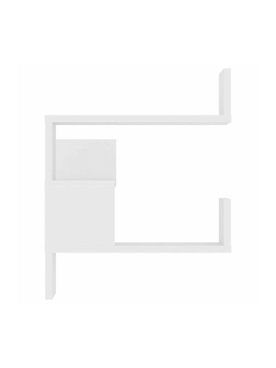 Corner Wall Shelves White 2 Pieces 40x40x50 cm