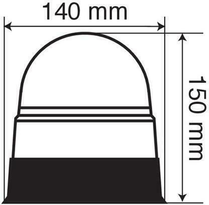 Lampa Auto-Leuchtturm LED 12 / 24V Wasserdicht 14cm mit Orange Beleuchtung