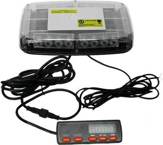 GloboStar Car Beacon LED 10 - 30V Waterproof 30cm with Orange Lighting