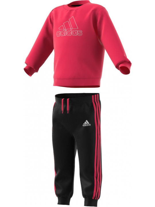 Adidas Copilăresc Set de pantaloni de trening Fuchsia 2buc