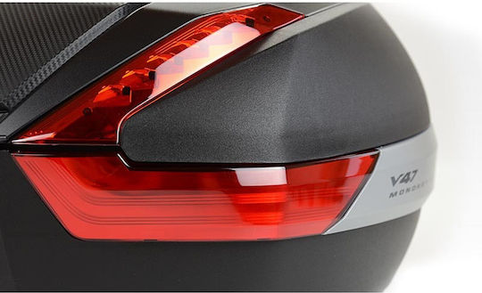 Givi V47N Monokey Motorcycle Top Case with Red Reflectors 47lt Black