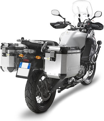 Givi Trekker Outback Monocheie Set de Genti Laterale pentru Motociclete Aluminiu 48lt in Argint culoare