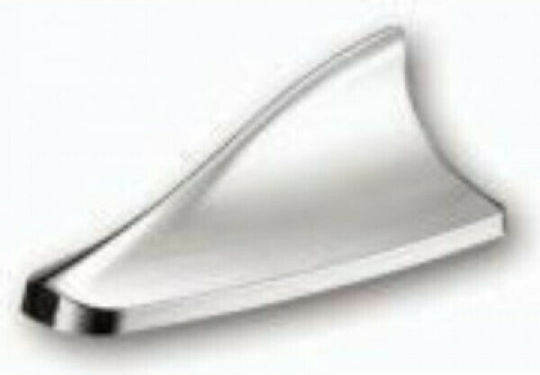 Autoline Car Antenna Roof Shark Shark / Sticker in Silver Color
