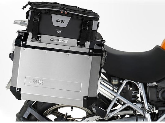 Givi Trekker Outback Aluminium Monokey Motorcycle Hard Side Case Left 48lt in Silver Colour