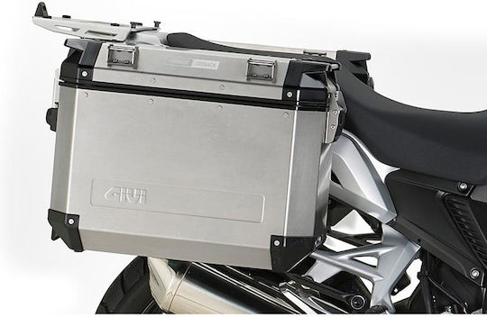 Givi Trekker Outback Monocheie Geanta Laterala pentru Motociclete Stanga Aluminiu 37lt in Gri culoare