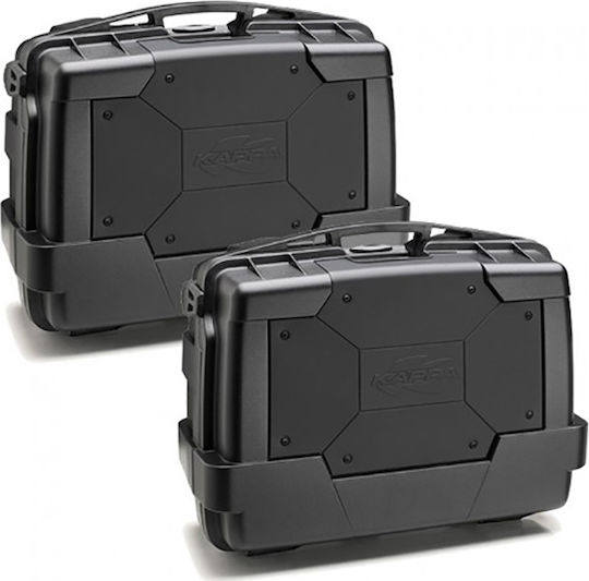 Kappa Moto Garda Pack 2 Monokey Motorcycle Hard Side Case Set 33lt in Black Colour