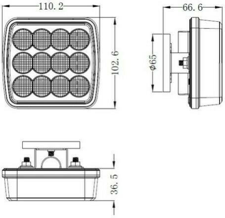 Комплект Водоустойчиво Трейлър Осветление с Магнит 12V 2 Бройки