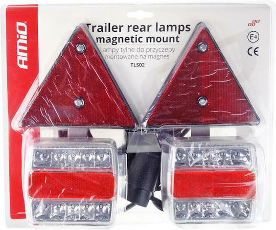 AMiO Set Lumini Remorcă Auto și Lumini Pentru Remorcă LED cu Șuruburi 12V 2 Bucăți