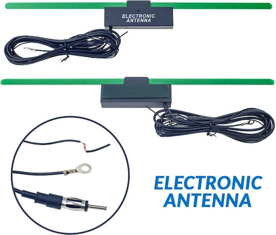 KFZ-Antenne Innenbereich TV-FM GT-065 Aufkleber Interne elektronische Autoantenne Radio Fernsehen Grün für Radio in Grün Farbe