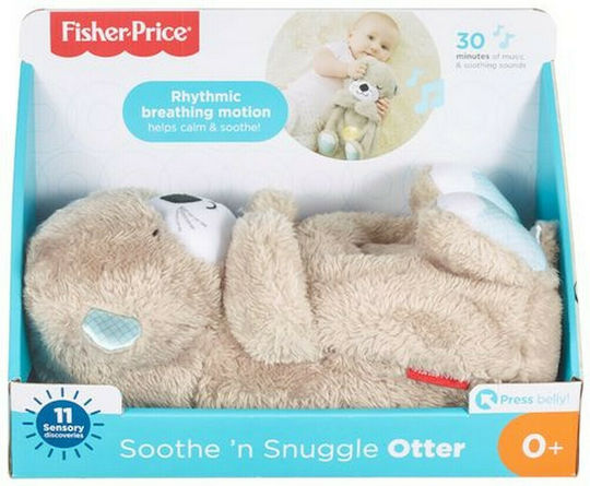 Fisher Price Sleep Toy Otter with Breathing Movement made of Fabric with Music for 0++ Months