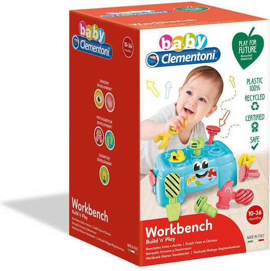 Baby Clementoni Играчка с чукче Работна маса със светлина за 10++ месеца