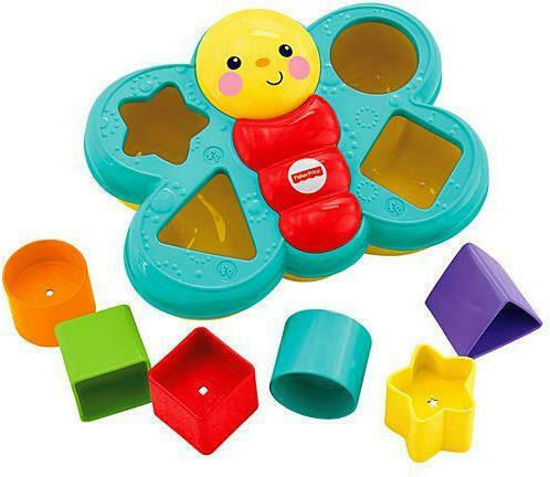 Fisher Price Jucărie de Sortare a Formelor Fluture cu Forme pentru 6++ Luni