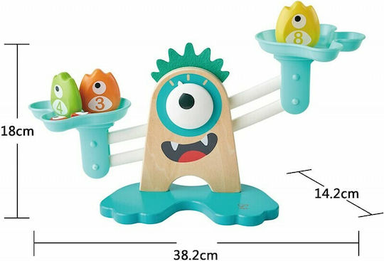 Hape Baby Toy Monster Math Scale made of Wood for 36++ Months