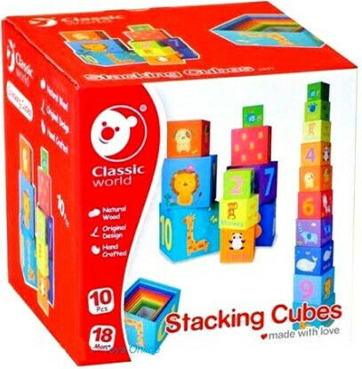 Classic World Παιχνίδι Στοίβαξης Stacking Pyramid για 18+ Μηνών