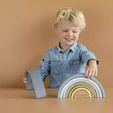 Little Dutch Παιχνίδι Στοίβαξης Rainbow από Ξύλο για 12+ Μηνών