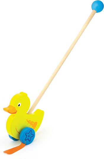 Viga Toys Συρόμενο Παιχνίδι Τρεχαλίτσα Πάπια από Ξύλο για 18+ Μηνών