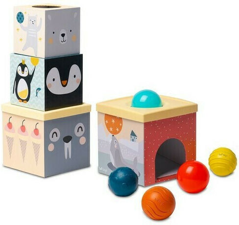Taf Toys Играчка за подреждане North Pole Ball Drop Stacker за 12++ месеца