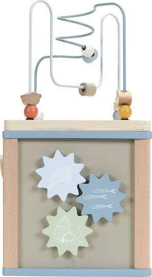 Little Dutch Shape Sorting Toy Activity Cube Ocean made of Wood with Music for 18++ Months