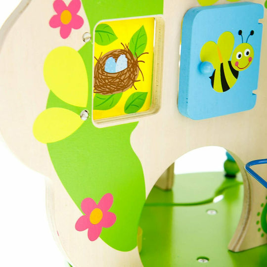 Tooky Toys Βρεφικό Παιχνίδι Περιστρεφόμενο Δέντρο Δραστηριοτήτων από Ξύλο για 24+ Μηνών