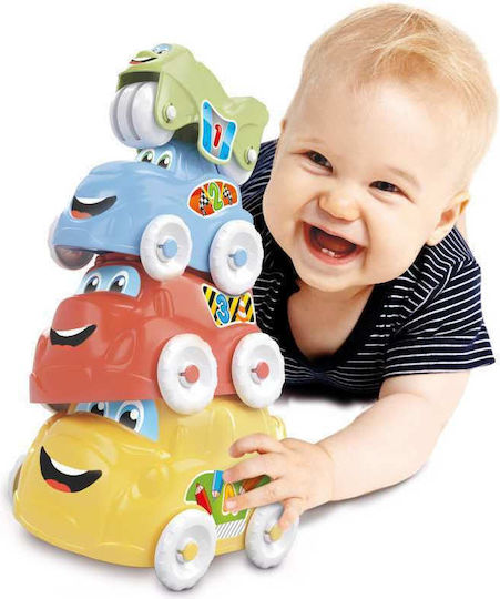 Baby Clementoni Stapelspielzeug Pyramide mit Autos mit Licht und Geräuschen für 6++ Monate