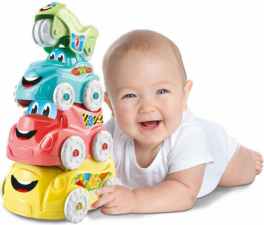 Baby Clementoni Stapelspielzeug Pyramide mit Autos mit Licht und Geräuschen für 6++ Monate