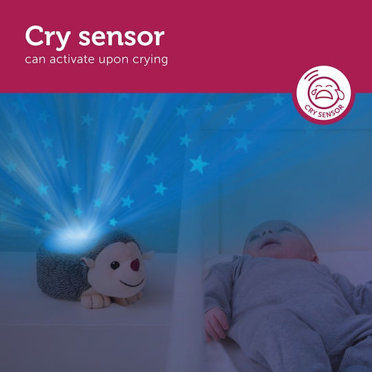 Zazu Sleep Toy Harry Star Projection made of Fabric with White Noise, Music, Light, and Cry Sensor for 0++ Months