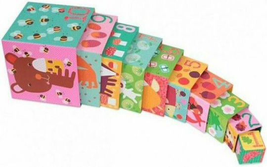 Djeco Stapelspielzeug Cubes Pyramid Forest für 12++ Monate