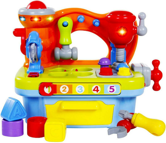 Hola Toys Βρεφικό Παιχνίδι Ο Πρώτος μου Πάγκος Εργασίας με Φως για 18+ Μηνών