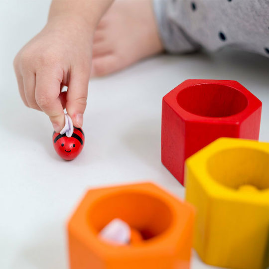 Plan Toys Βρεφικό Παιχνίδι Παιχνίδι Κυψέλες από Ξύλο για 36+ Μηνών