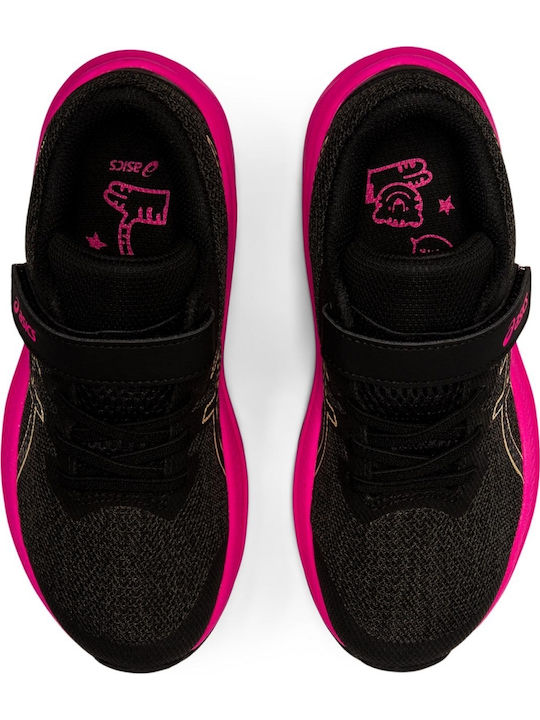 GT-1000 11 PS Kids Sports Shoes Running with Hoop & Loop Closure Black