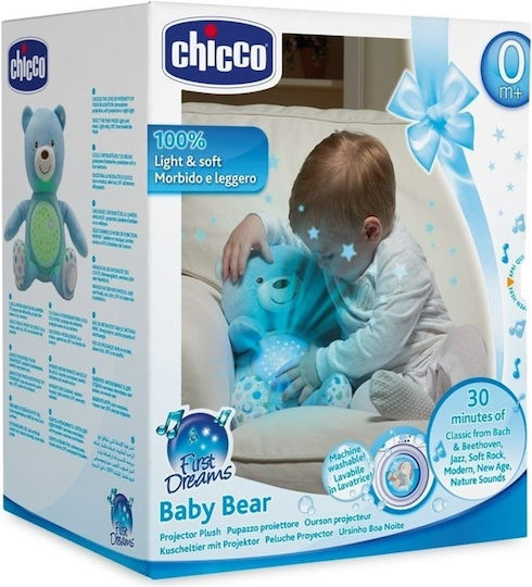 Chicco Sleep Toy First Dreams Baby Bear made of Fabric with Music for 0++ Months