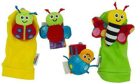 Lamaze Βρεφικό Παιχνίδι Gardenbug Foot Finder & Wrist Rattle Set από Ύφασμα με Ήχους για Νεογέννητα