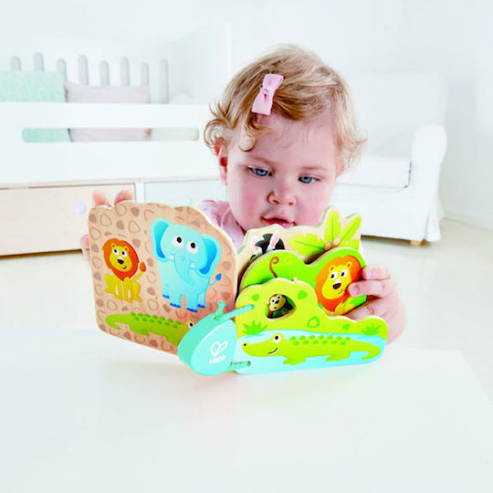 Hape Βιβλίο Δραστηριοτήτων Baby's Wild Animal Book από Ξύλο για 10+ Μηνών