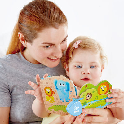 Hape Baby's Wild Animal Book από Ξύλο για 10+ Μηνών