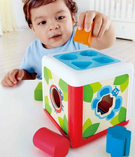 Hape Παιχνίδι Ταξινόμησης Σχημάτων Early Explorer Shape Sorting Box Garden από Ξύλο για 12+ Μηνών
