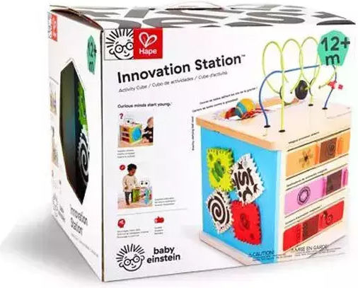 Hape Κύβος Δραστηριοτήτων Motor Skills Cube First Experiments από Ξύλο για 12+ Μηνών
