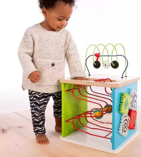 Hape Κύβος Δραστηριοτήτων Motor Skills Cube First Experiments από Ξύλο για 12+ Μηνών